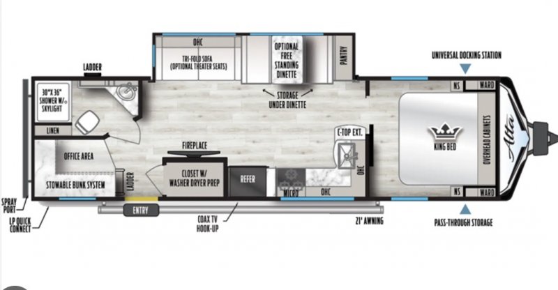2023 EAST TO WEST ALTA 365 3100KXT Floorplan