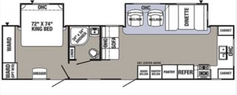 2018 PALOMINO PUMA 31FKRK Floorplan