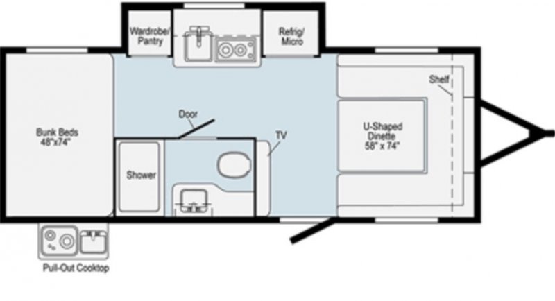 2022 WINNEBAGO HIKE 172BH Floorplan