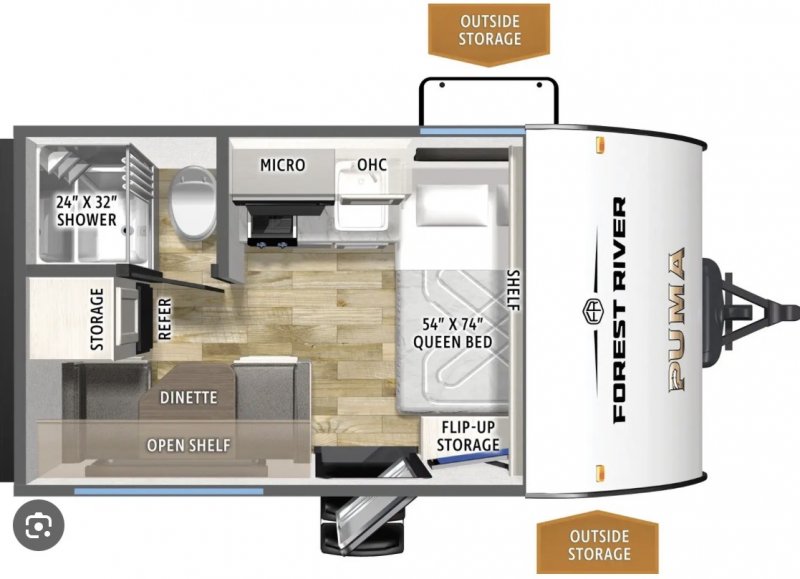 2027 PALOMINO PUMA 123RDCE Floorplan