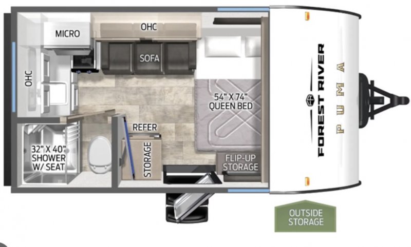 2027 PALOMINO PUMA 121RKCE Floorplan