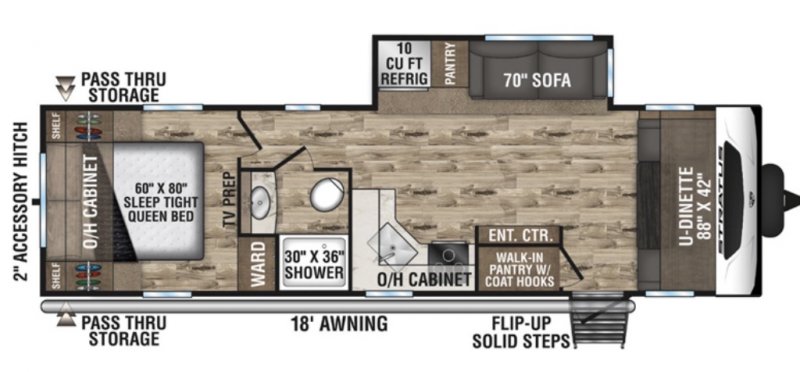 2023 VENTURE STRATUS 281VD Floorplan