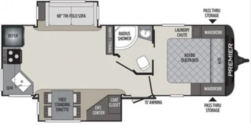 2017 KEYSTONE BULLET 24RKPR Floorplan