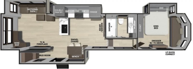 2027 CEDAR CREEK COTTAGE 412FWC Floorplan