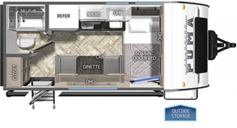 2023 PALOMINO PUMA 12FBX Floorplan