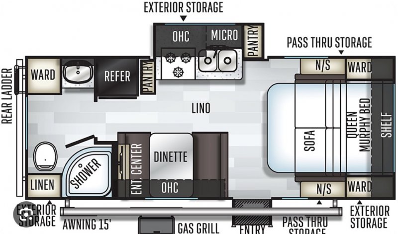 2017 ROCKWOOD MINI LITE 2304KS Floorplan