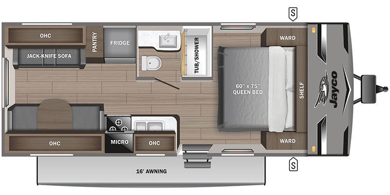 2021 JAYCO JAY FLIGHT SLX 212QB Floorplan