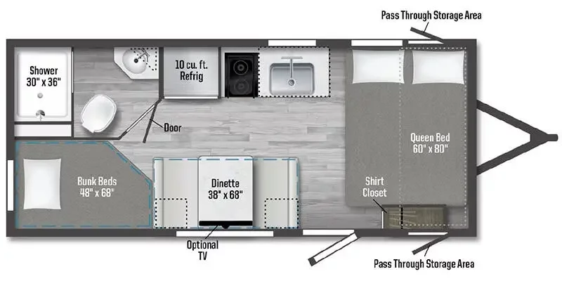 2026 WINNEBAGO ACCESS 180BH Floorplan