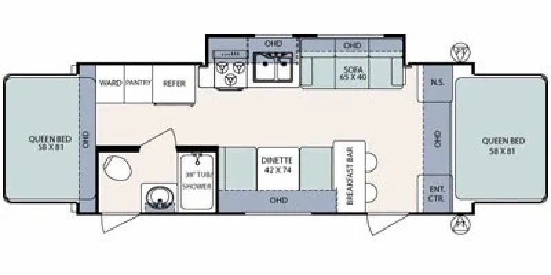 2011 SURVEYOR SPORT 234T Floorplan