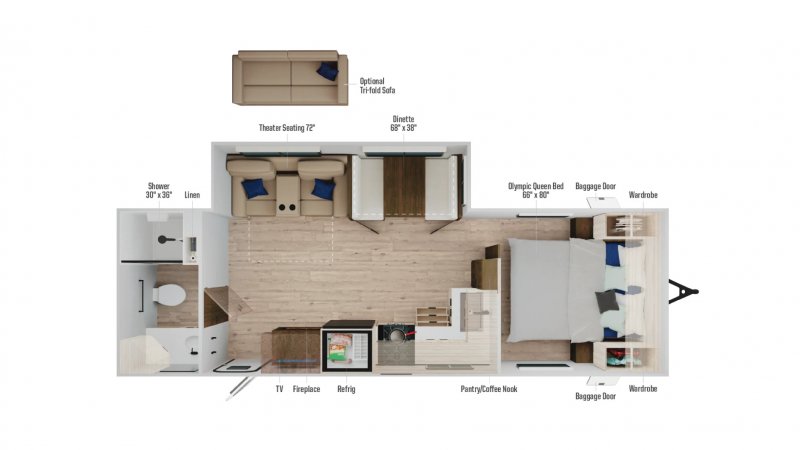 2026 WINNEBAGO Access 24RB Floorplan