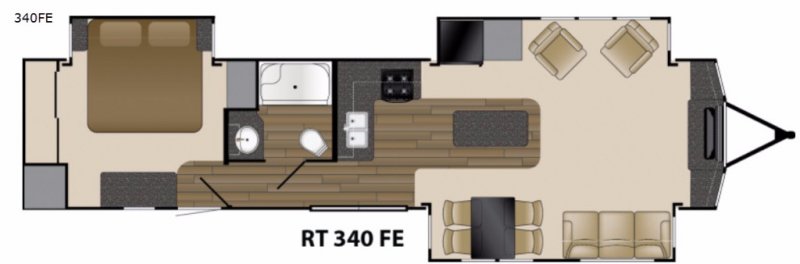 2018 HEARTLAND Resort RT340FE Floorplan