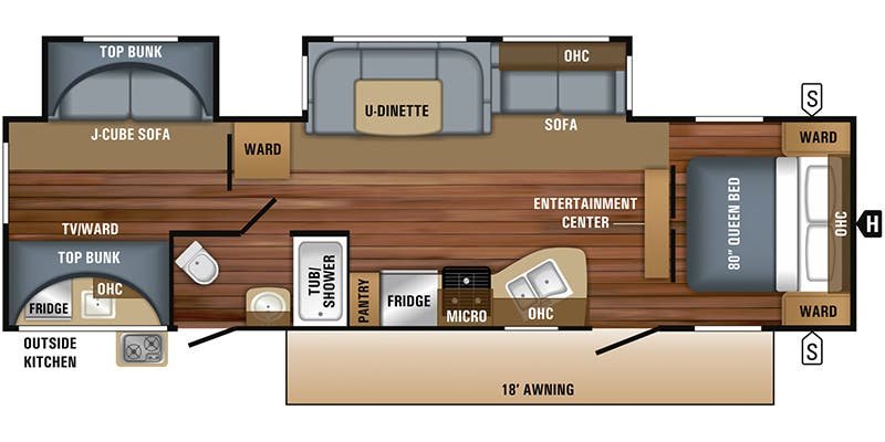 2019 JAYCO Jay Flight 32BHDS Floorplan