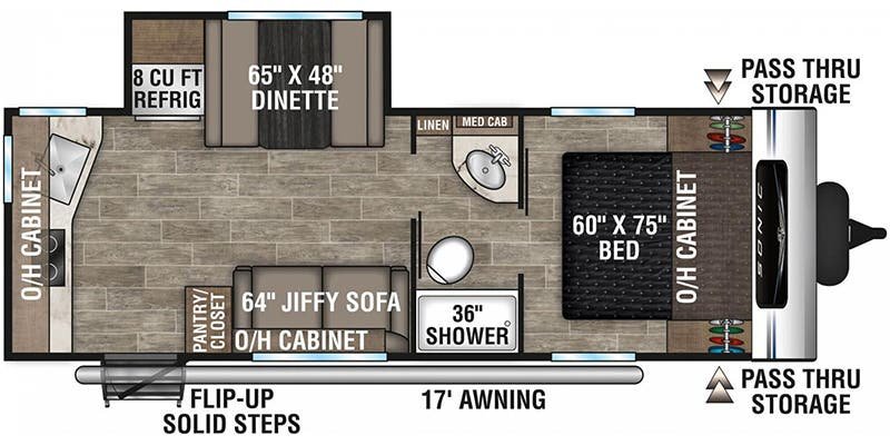2022 VENTURE SONIC 231VRK Floorplan