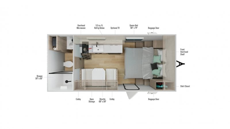2026 WINNEBAGO Access 15RB Floorplan