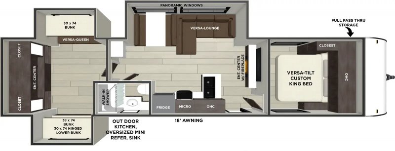 2026 FOREST RIVER Salem 31KQBTS Floorplan