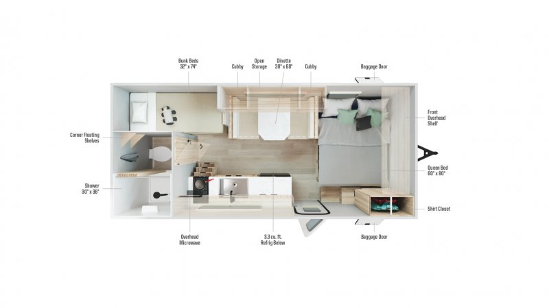 2026 WINNEBAGO Access 15BH Floorplan