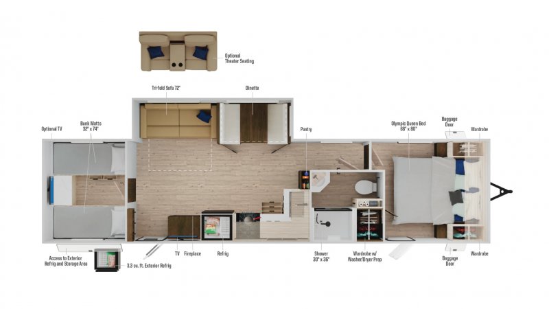 2026 WINNEBAGO Access 32BR Floorplan