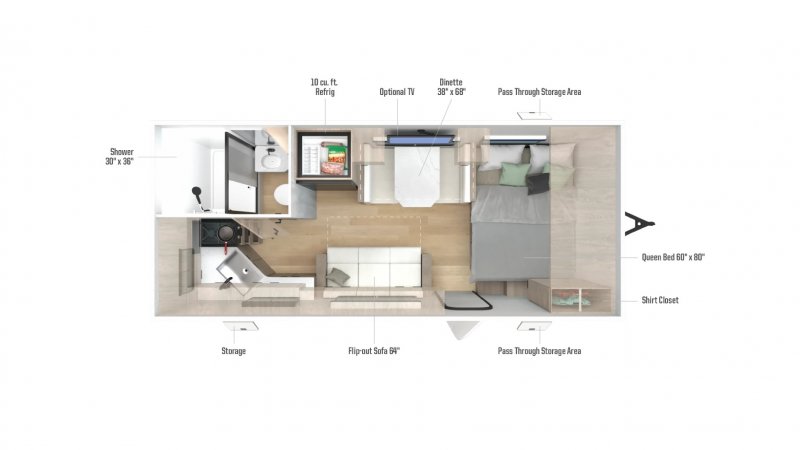 2026 WINNEBAGO Access 18RK Floorplan