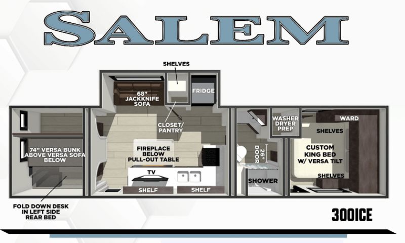2026 FOREST RIVER SALEM 300ICE Floorplan