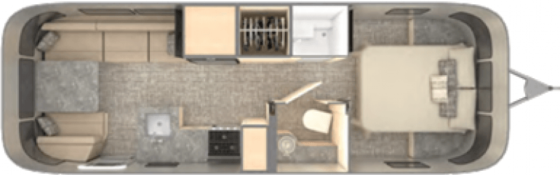 2023 AIRSTREAM FLY CLOUD 27FB TWIN Floorplan