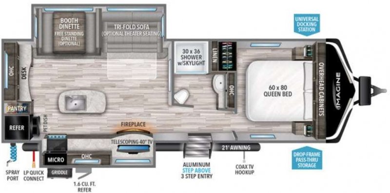 2023 GRAND DESIGN IMAGINE 2670MK Floorplan