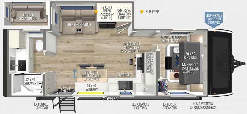 2026 BRINKLEY MODEL I 265 Floorplan