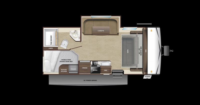 2025 STARCRAFT AUTUMN RIDGE SINGLE AXLE 188BHSW Floorplan