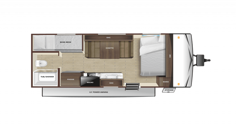 2025 STARCRAFT AUTUMN RIDGE SINGLE AXLE 19BH Floorplan