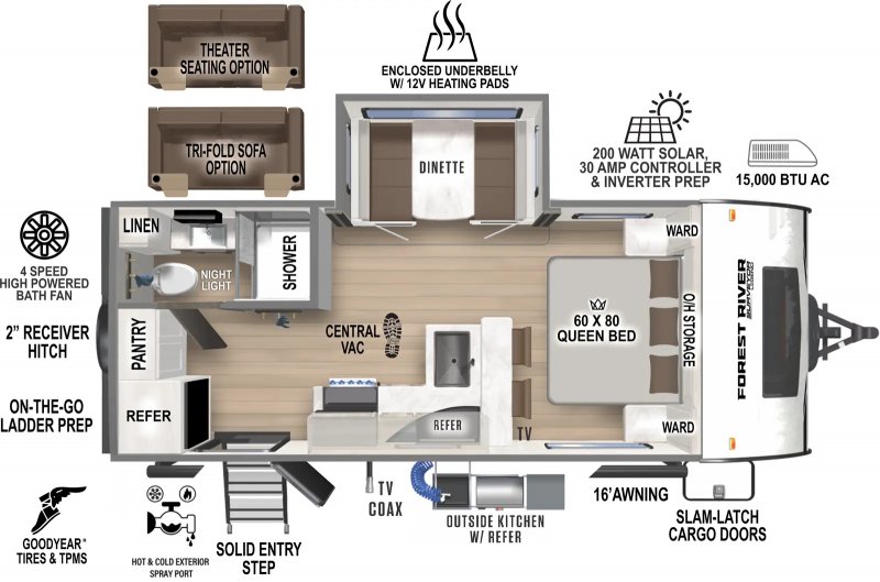 2025 FOREST RIVER SURVEYOR LEGEND 202RBLE Floorplan