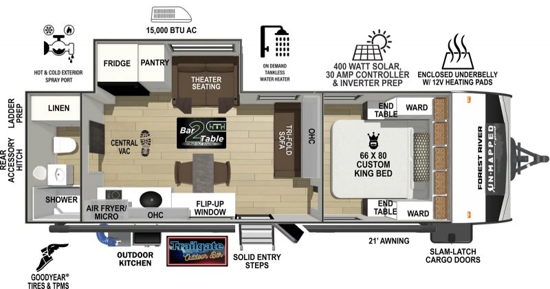 2026 FOREST RIVER R.POD UN-MAPPED R POD UN MAPPED 26ML Floorplan