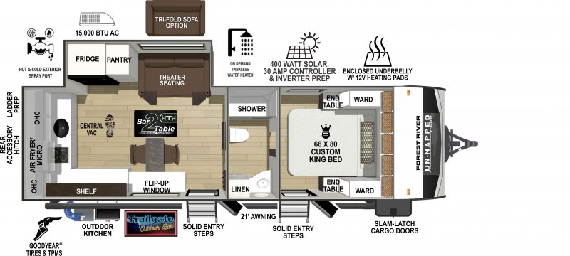 2026 FOREST RIVER R-POD UN-MAPPED RPOD UNMAPPED 24RK Floorplan