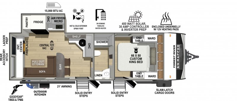 2026 FOREST RIVER R-POD UN-MAPPED R POD UNMAPPED 25RL Floorplan