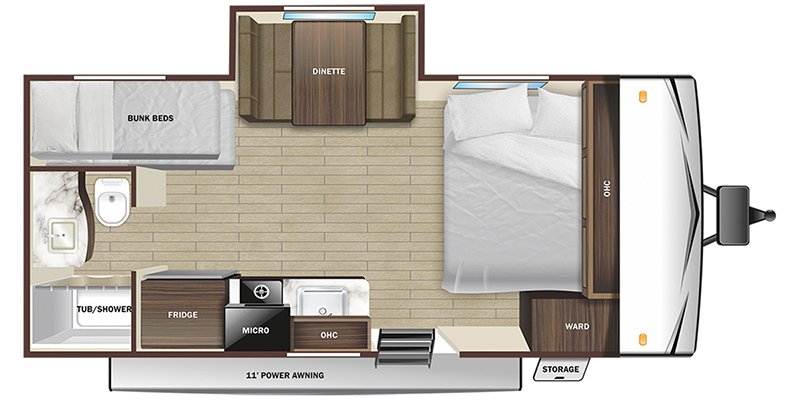 2025 STARCRAFT AUTUMN RIDGE SINGLE AXLE 180BHSW Floorplan