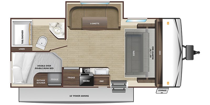 2025 STARCRAFT AUTUMN RIDGE SINGLE AXLE 188BHSW Floorplan