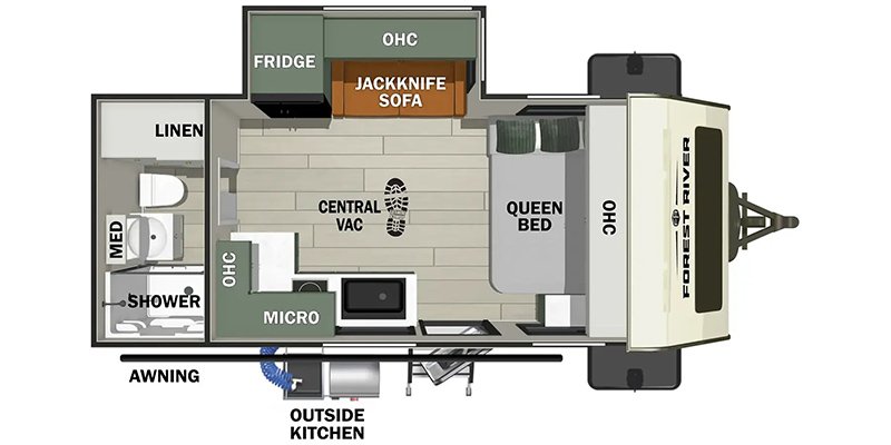 2025 FOREST RIVER NO BOUNDARIES NO BO 18.3 BM BEAST MODE 18 SERIES Floorplan