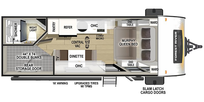 2025 FOREST RIVER R-POD R POD 200 Floorplan