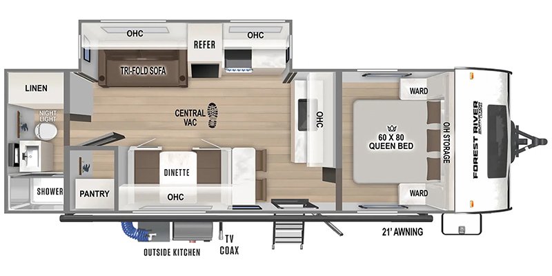 2025 FOREST RIVER SURVEYOR LEGEND 265RBLE Floorplan