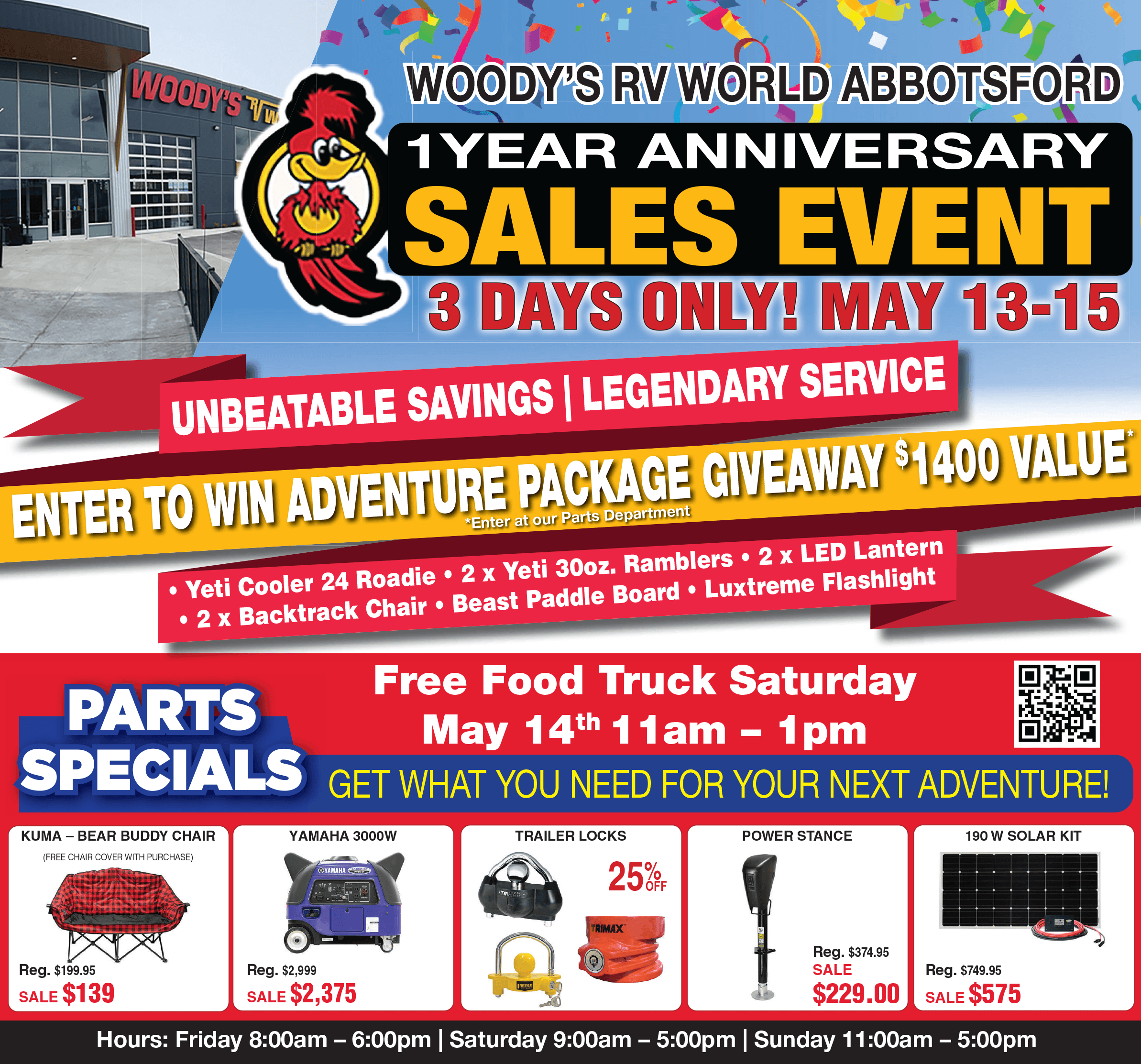 Abbotsford 1 Year Anniversary Sale Woody's RV World