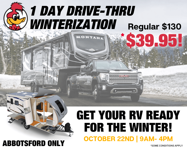 Winterization DriveThru Abbotsford Woody's RV World
