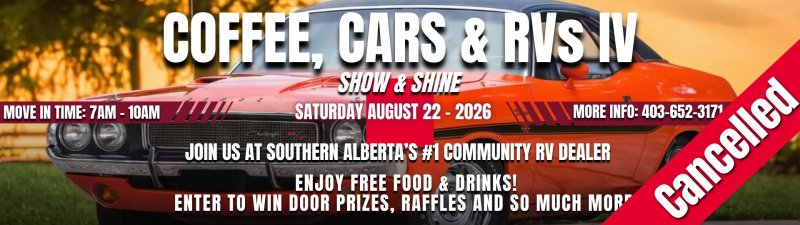 Coffee, Cars & RVs IV – Show & Shine (Cancelled) Slide Image - Coffee, Cars & RVs IV – Show & Shine (Cancelled)