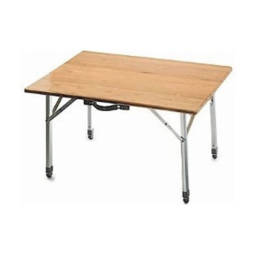 camco folding bamboo table