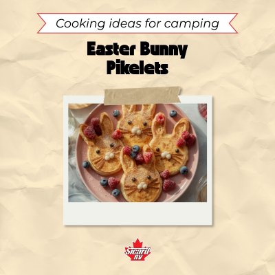 Post thumbnail for Happy Easter! Celebrate with a sweet camping treat: Easter Bunny Pikelets ????