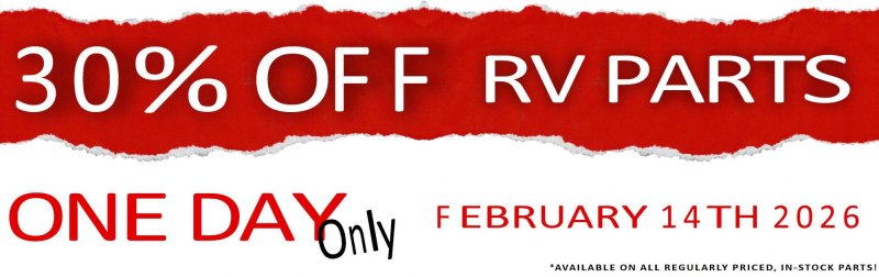 Slide Image - 30% Off RV Parts on Valentine's