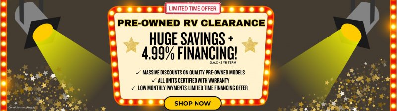Slide Image - PRE-OWNED RV CLEARANCE!