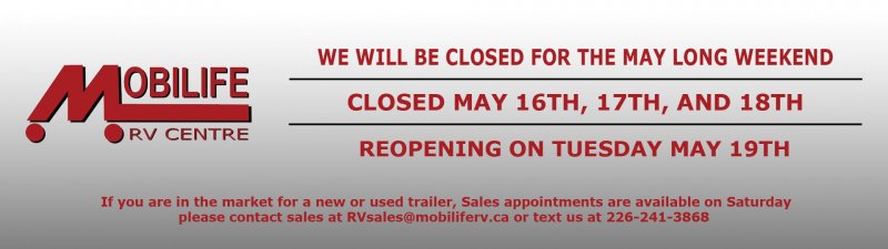 Slide Image - we are closed for the long weekend