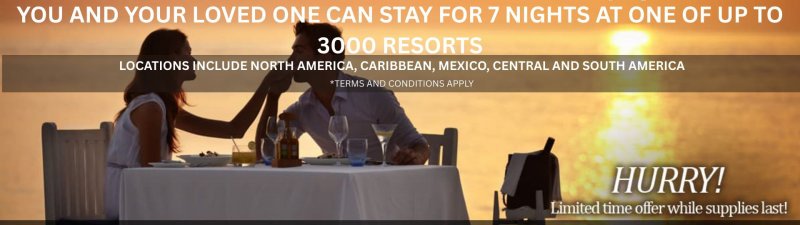 Slide Image - COMPLIMENTARY 7 DAY RESORT STAY