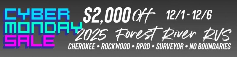 Slide Image - Cyber Monday Forest River 2025