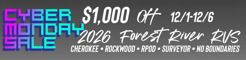Slide Image - Cyber Monday Forest River 